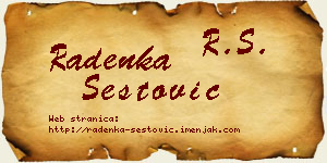 Radenka Šestović vizit kartica